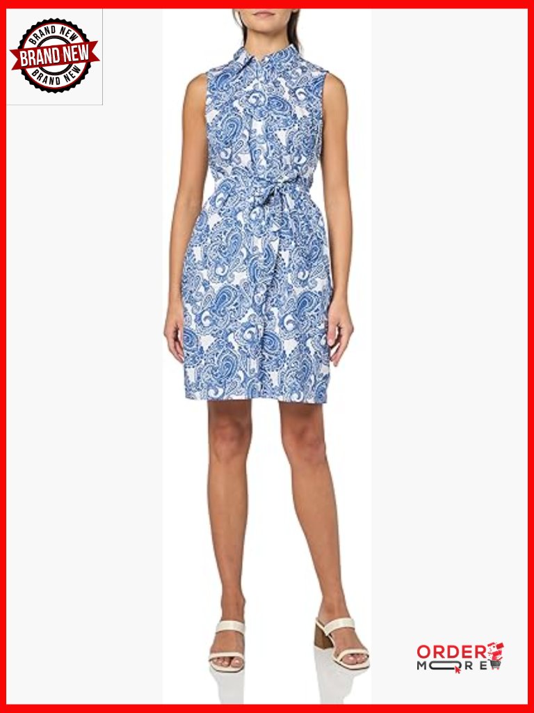 Sleeveless Collared Button Front Tie Waist Mini Shirt Dress